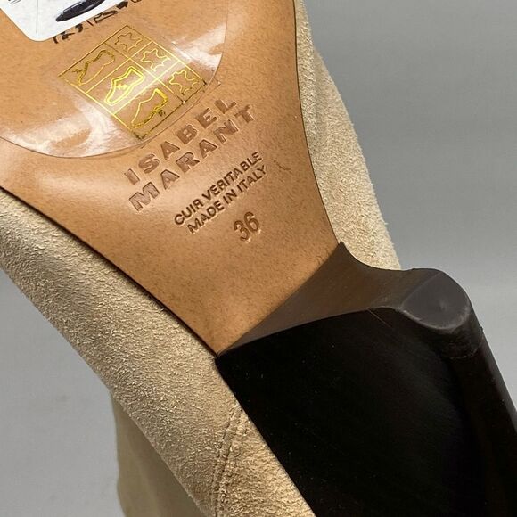 Isabel Marant Miyako 90MM Suede Cone-Heel Booties size 36 - Picture 12 of 12